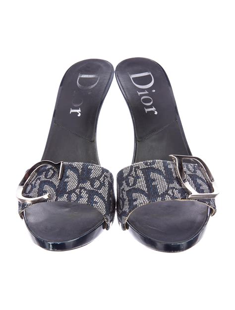 dior white flat sandals|Dior slide sandals for women.